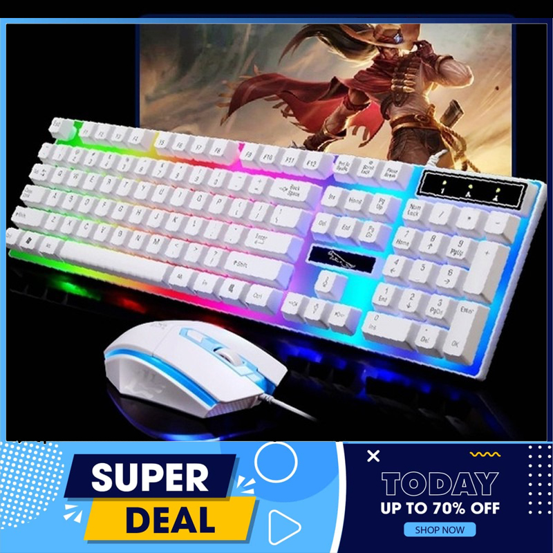 Bộ bàn phím giả cơ và chuột game dành cho game thủ NTC/Bàn phím giả cơ kèm chuột/Bộ bàn phím giả cơ + Chuột chơi game siêu đỉnh  (Được chọn màu)