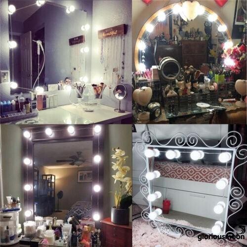 DÂY BÓNG ĐÈN LED GƯƠNG SÁNG VANITY MIRROR TRANG TRÍ PHÒNG NGỦ, NHÀ TẮM, DÙNG CHO BÀN TRANG ĐIỂM, MAKE UP.