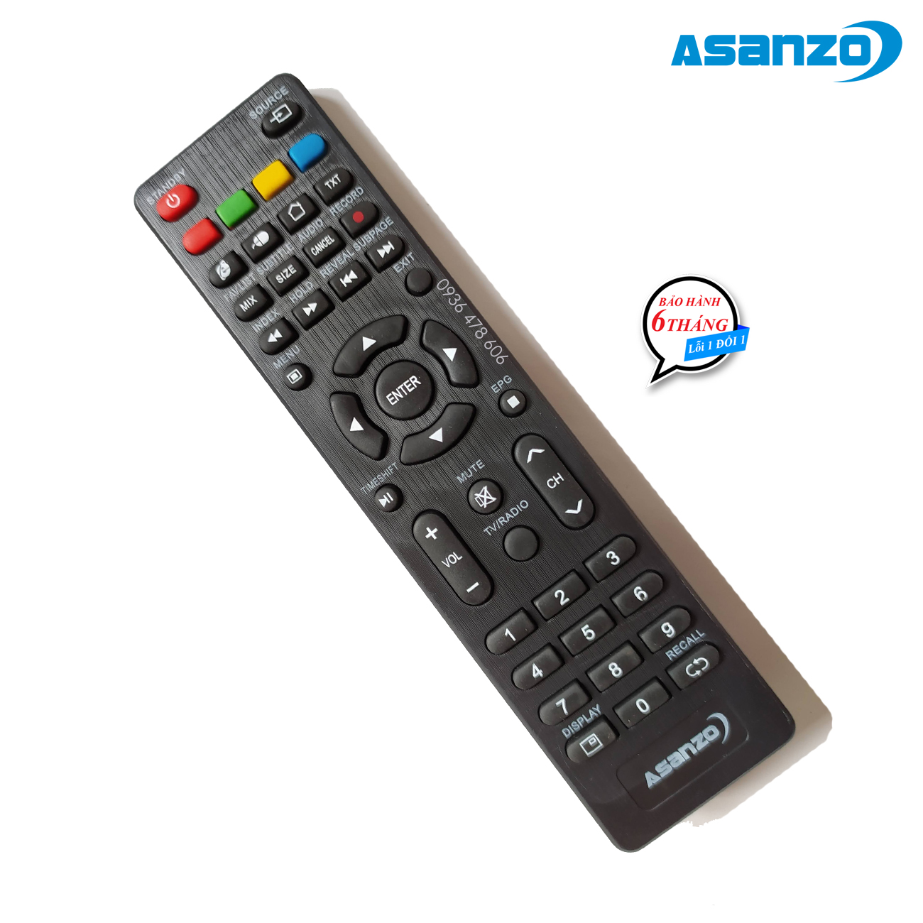Remote điều khiển tv Asanzo mẫu 5