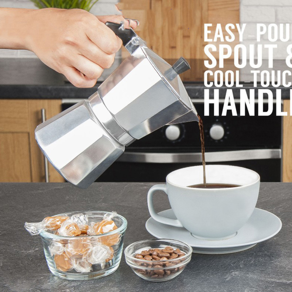 [HCM][ PHONG CÁCH MỚI ] Ấm Pha Cà Phê Moka Express 4TZ BCM-1164 Có Tay Cầm Và Núm Mở Nắp Bằng Nhựa Ấm Pha Cà Phê Moka Express 4TZ BCM-1164 Được Làm Dày  Chắc Chắn. Đem Đến Sự Sang Trọng Cho Không Gian Sử DụngKiểu Dáng Thật Sang Trọng.