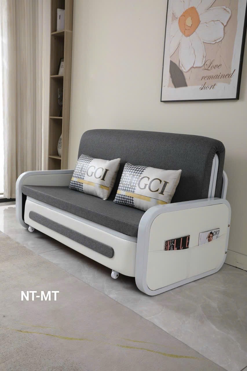 Giường Sofa, Sofa Giường Gấp Gọn Thành ghế Thông Minh 2 trong 1 Juno Sofa Tặng Đệm Và Gối