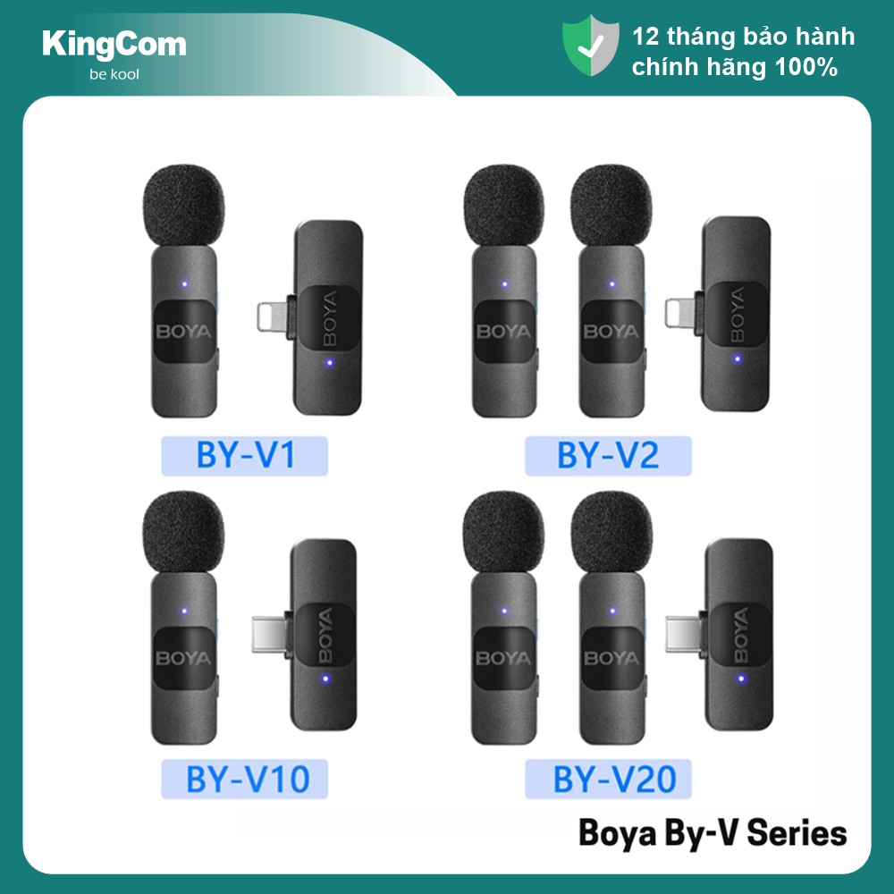 Mic thu âm không dây boya by-v1 / by-v2 / by-v10 / by-v20 dành cho điện thoại | hàng chính hãng
