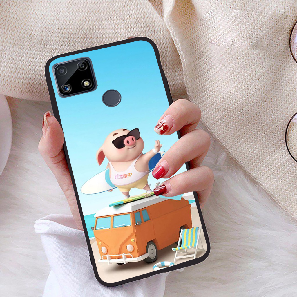 Ốp lưng realme c25y viền dẻo tpu bst pig cute