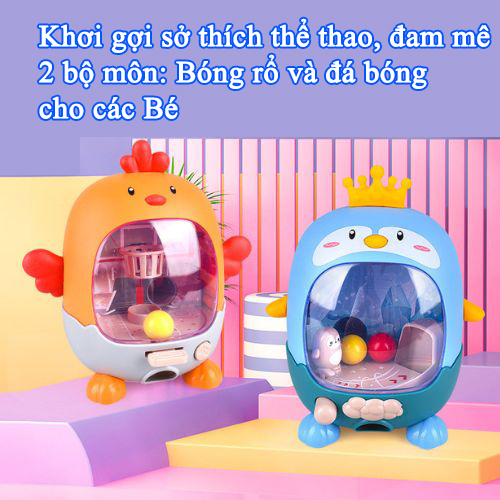 Đồ chơi ném bóng vào rổ hình thú dễ thương, đồ chơi trẻ em giảm stress hiệu quả