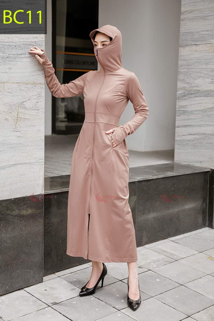 Áo Chống Nắng Trùm Toàn Thân Nữ,Chống tia UV, Chất Dày Cực Đẹp Thoáng Mát Thấm Mồ Hôi ,có túi bên ngoài