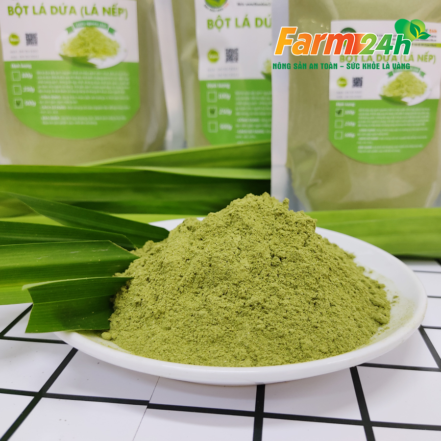 Bột lá dứa (lá nếp) nguyên liệu làm bánh ngon, mùi thơm tự nhiên, 100% nguyên chất [50g - 100g - 250g - 500g] | Farm24h