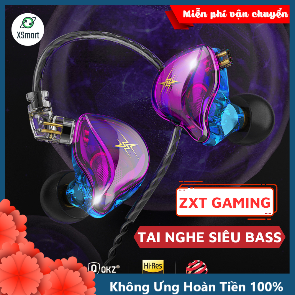 Tai Nghe Nhét Tai Chống Ồn Gaming QKZ ZXT NEW 2023 VIP BASS Âm Thanh Cực