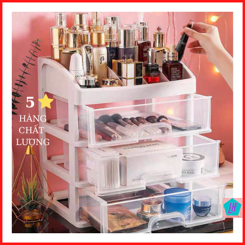 Kệ đựng mỹ phẩm đồ trang điểm trang sức 4 tầng ngăn kéo tiện dụng