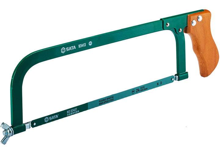 Cưa sắt cầm tay 300mm/12in, cán gỗ sata 93413