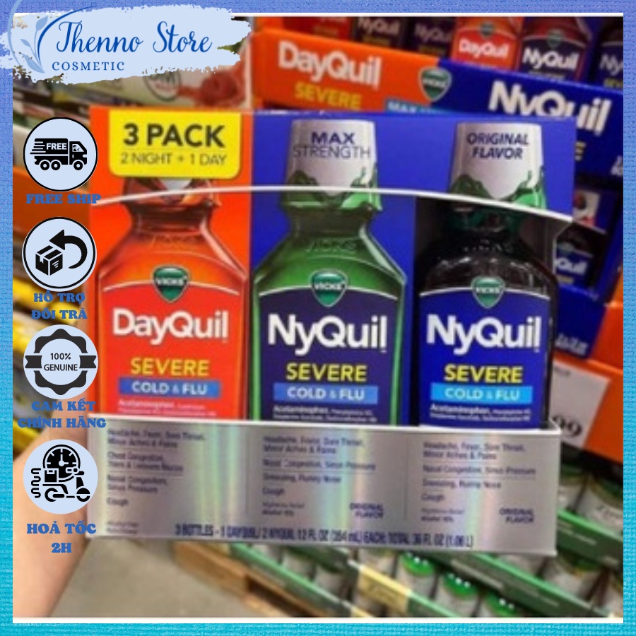Siro Vicks DayQuil & NyQuil Cold & Flu Severe 1.06L