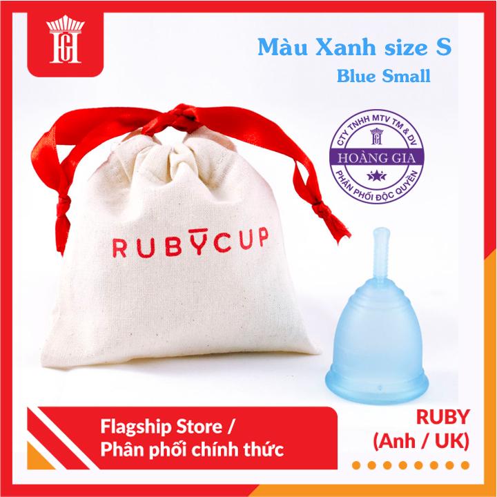 Cốc nguyệt san Ruby cup, màu Xanh size nhỏ Small - Ruby Cup Menstrual Cup .