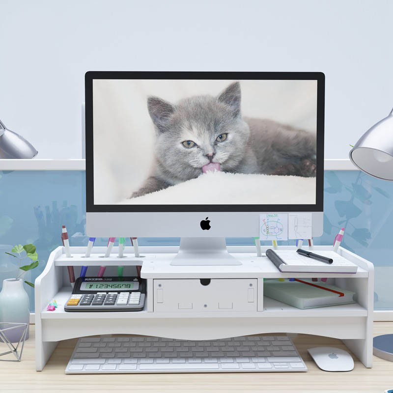 Kệ để laptop để màn hình máy tính kệ hồ sơ văn phòng VHM11 chống mỏi vai có nhiều ngăn đa năng tiện lợi