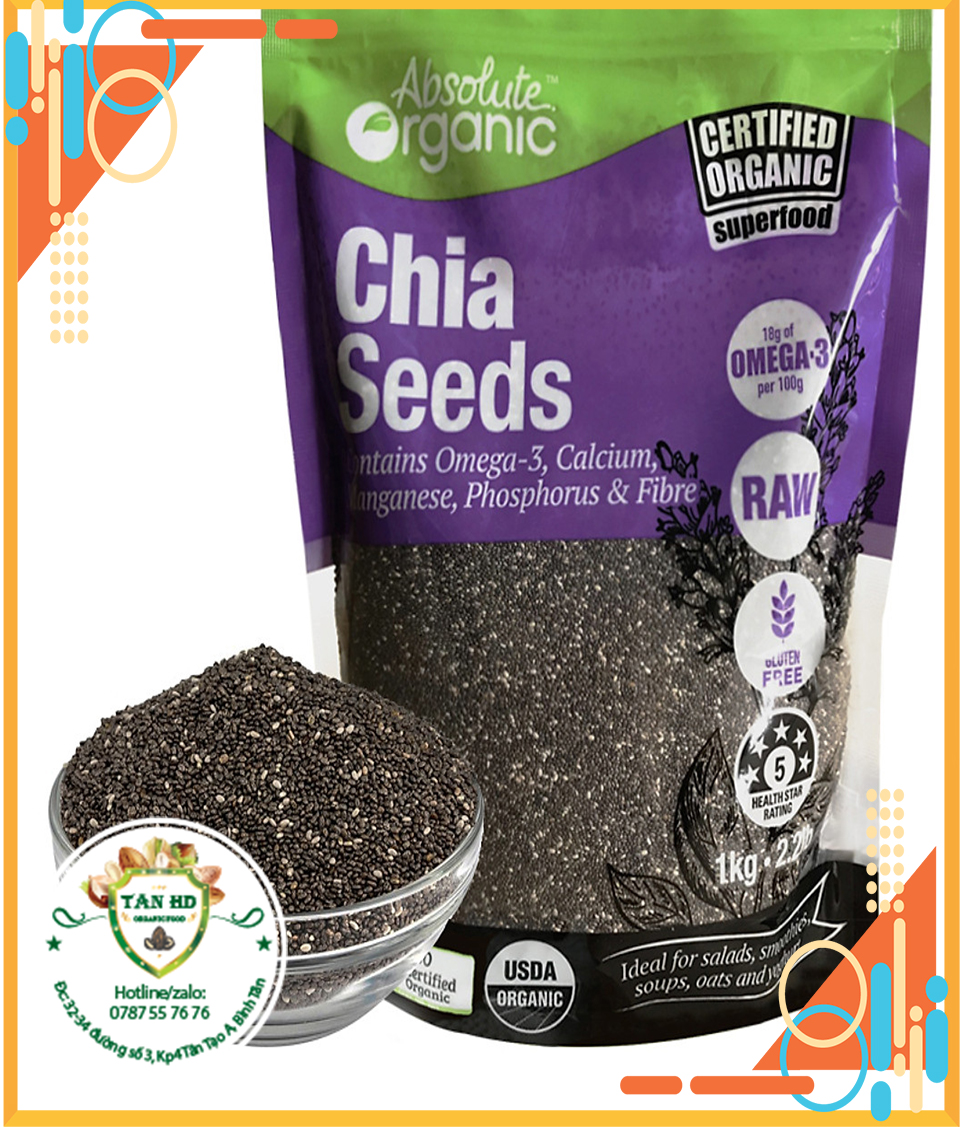 Hạt chia tím úc absolute organic