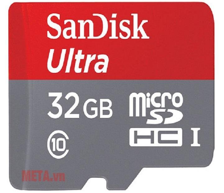 Thẻ nhớ sandisk ultra microsd dung lượng 32gb tốc độ cao 100mb/s class 10 uhs-1 - hàng chính hãng