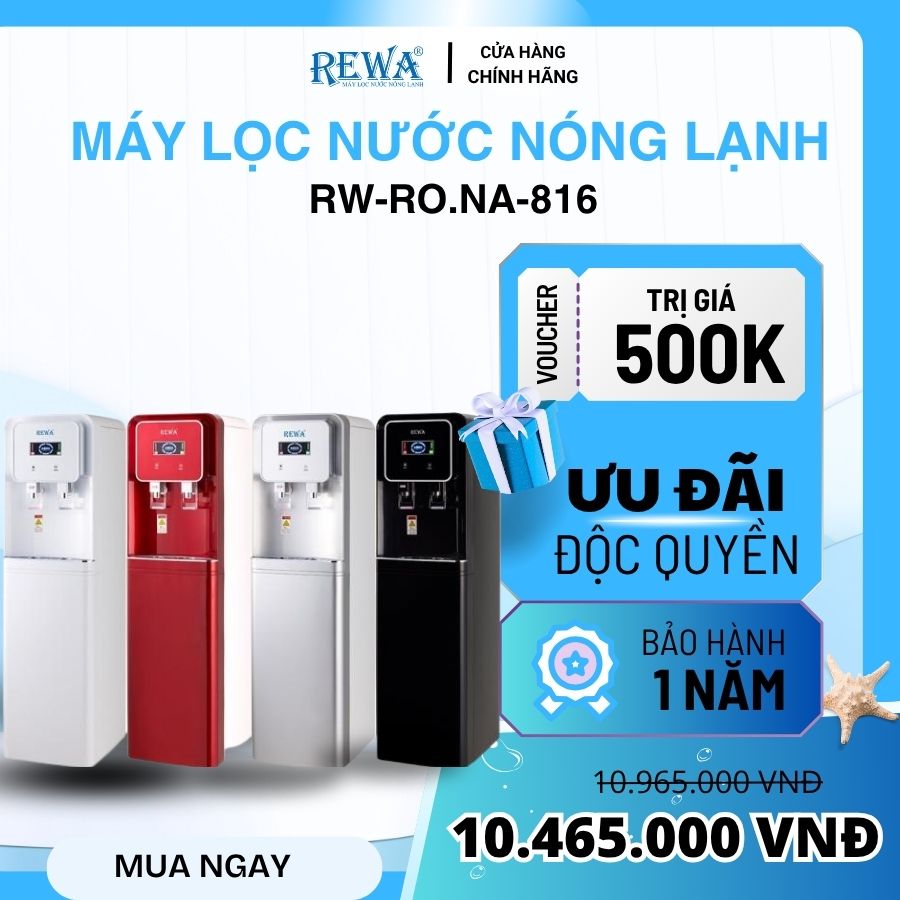 Máy lọc nước nóng lạnh rewa rw-ro.na-816 hàng chính hãng
