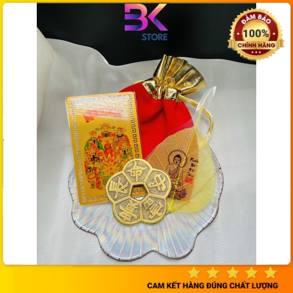 Lá bồ đề tâm phật, may mắn bình an, treo hoặc ốp điện thoại hàng thủ công bk store