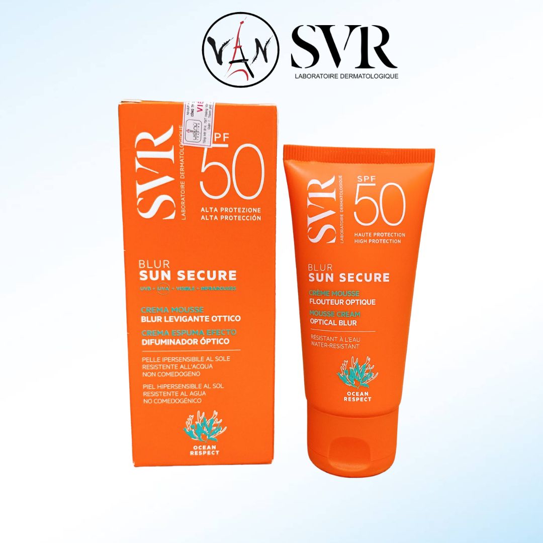 Kem chống nắng, kem lót svr sun secure blur spf 50+ dành cho mọi loại da