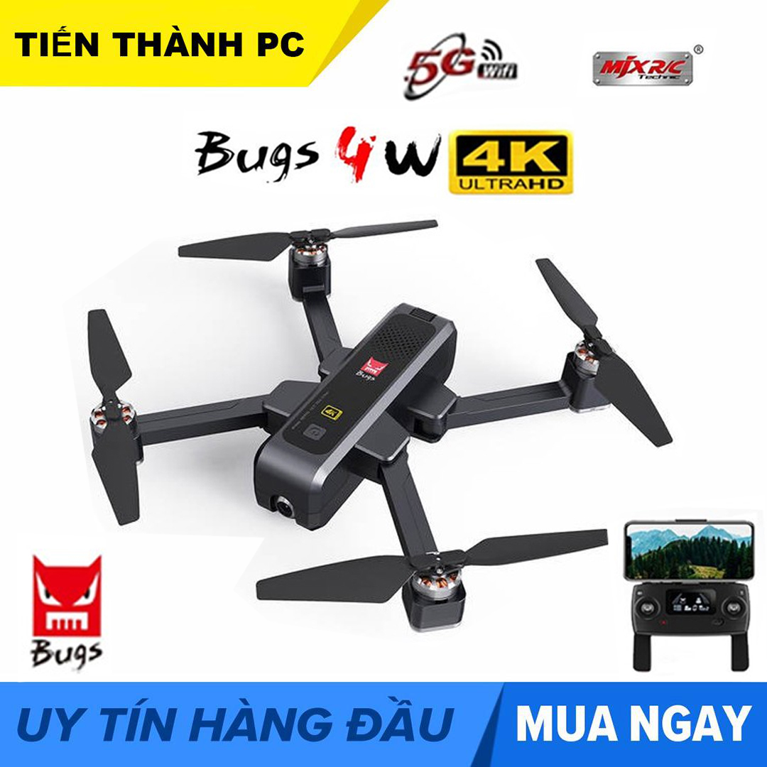 [Trả góp 0%][ BẢN NÂNG CẤP Camera 4K ] Flycam Mjx Bugs 4W [4K] - Camera 4K - Cảm Biến Bụng - Camera Chỉnh Góc 90 Độ - Bay 22 phút - Có GPS Tự Động Quay Về
