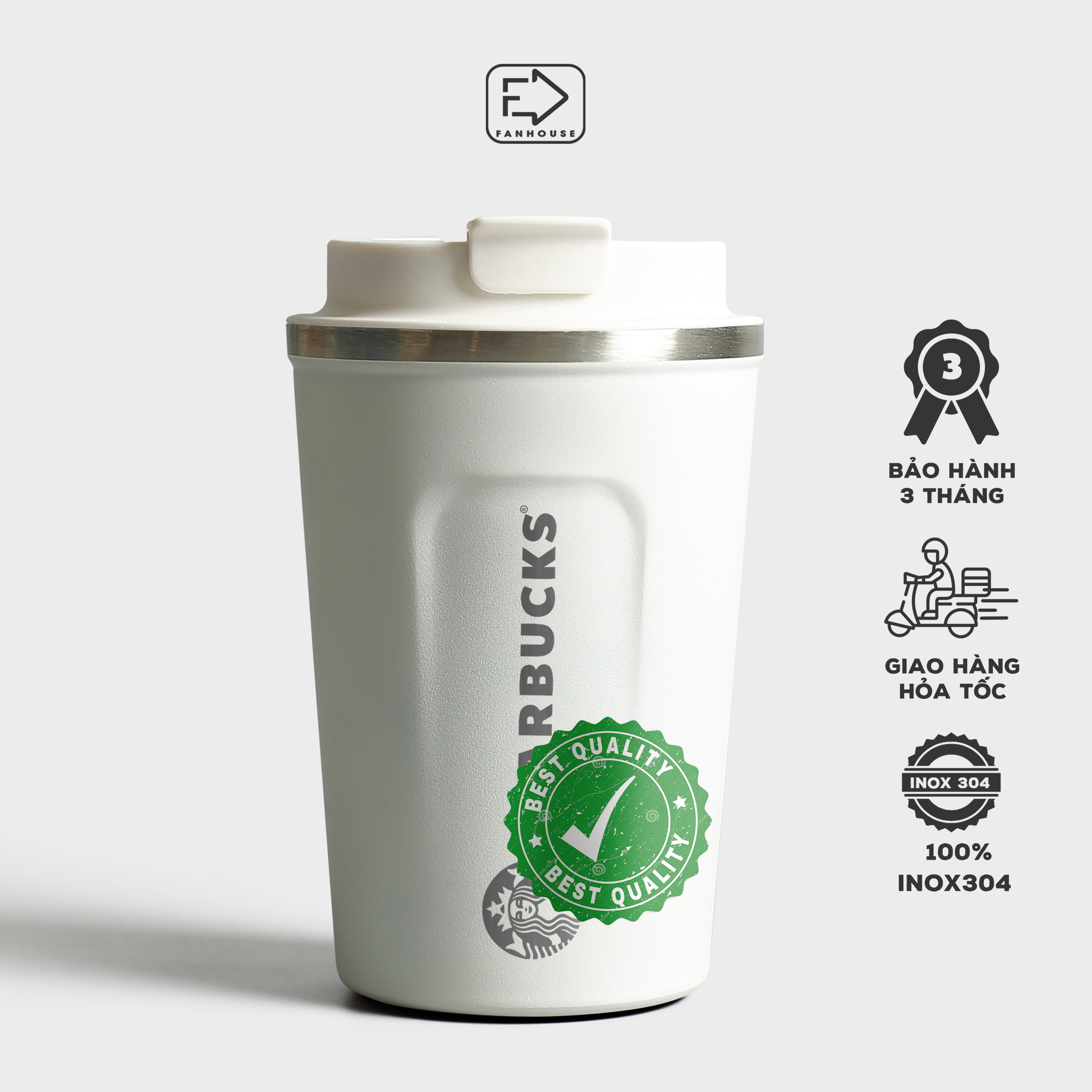 Cốc Coffee Giữ Nhiệt Star Khắc Tên Chất Liệu Inox 304 Cao Cấp, Ly Cafe Đẹp 51Oml, Quà Tặng Sinh Nhật, Văn Phòng, Unisex Phù Hợp Quà Cho Bạn Trai Và Gái