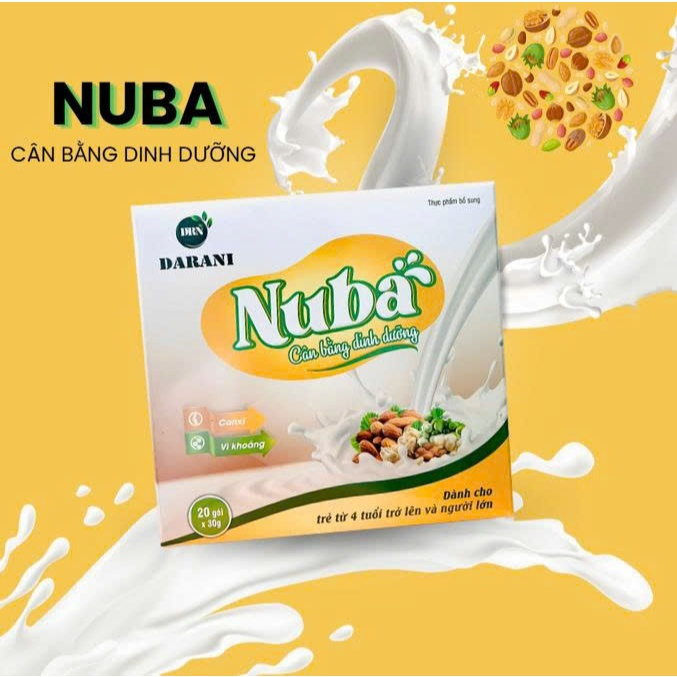 Sữa hạt hữu cơ dinh dưỡng NUBA - CÂN BẰNG DINH DƯỠNG 100% thiên nhiên
