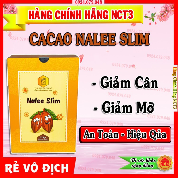 ( Rẻ vô địch ) CaCao Giảm Cân NALEE SLIM ( 25 túi X 25g ) [ Sản phẩm công ty NCT3 ]