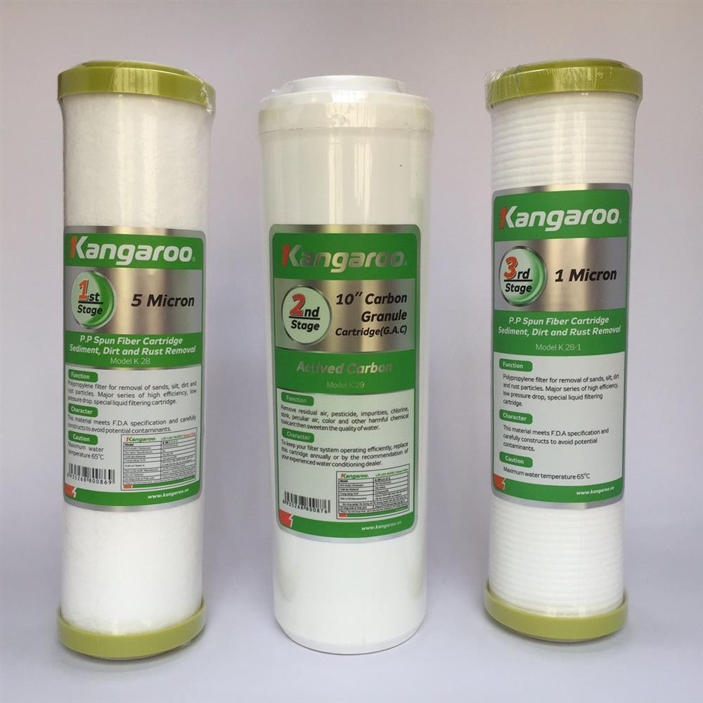 Bộ 3 Lõi lọc nước Kangaroo Chính Hãng 100%