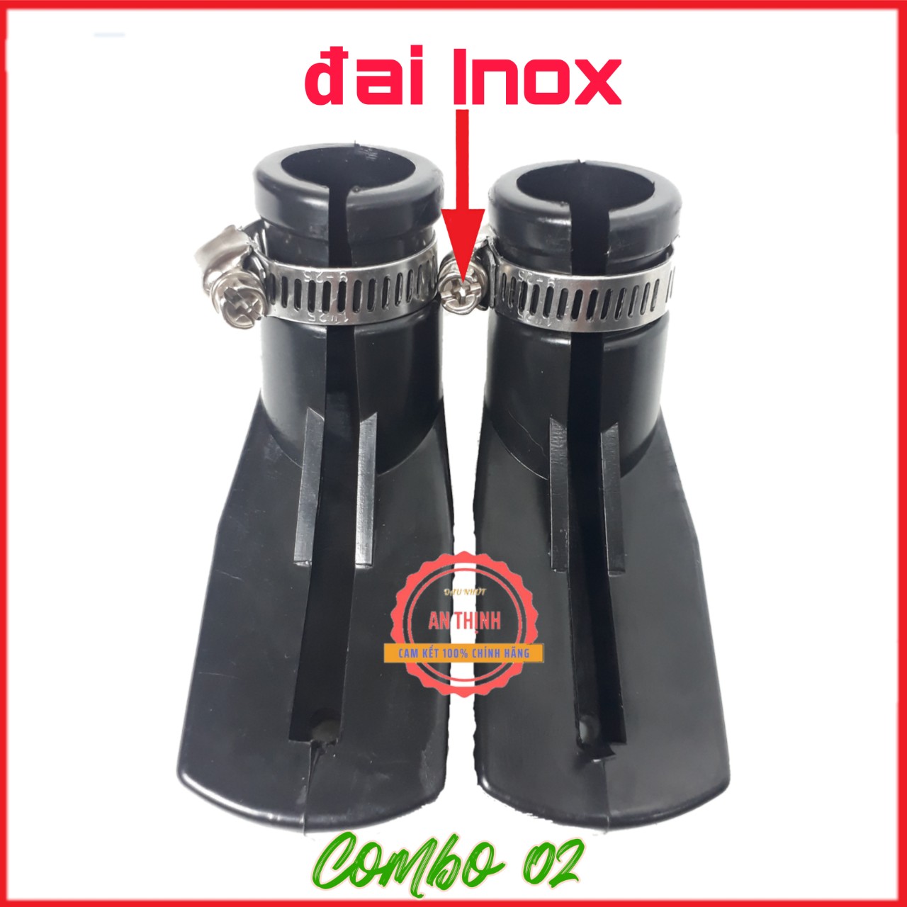 Combo 2 bọc chân chống xe máy gồm đai inox