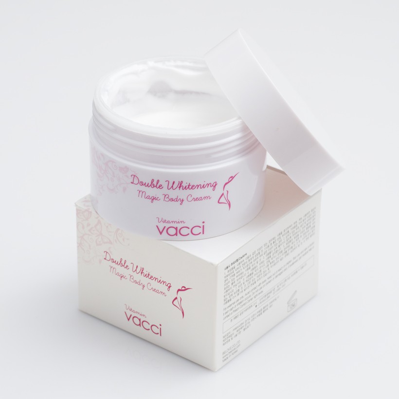 Kem dưỡng trang điểm trắng da toàn thân Vacci Double Whitening Magic Body Cream