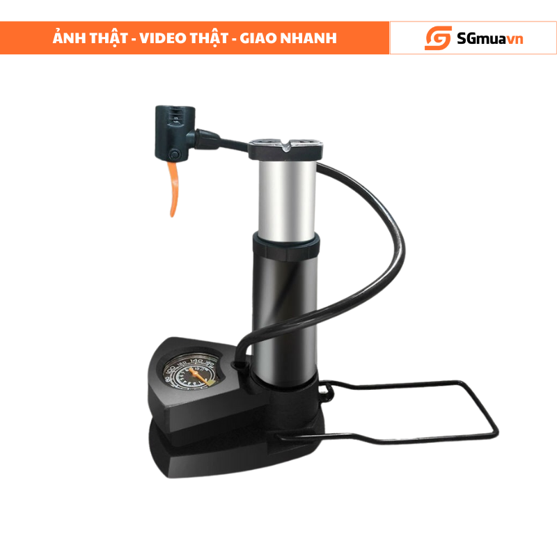 Bơm hơi đạp chân mini đa năng tiện lợi bơm được các loại lốp xe