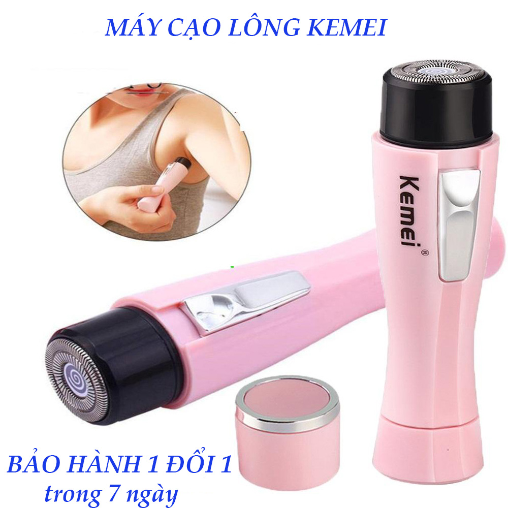 Máy Triệt  Lông Toàn Thân, Máy Cạo Lông Nách Kemei, Dễ Dàng Sử Dụng  - Nhẹ Nhàng Loại Bỏ Lông Các Vùng Nhạy Cảm Không Gây Đau Rát - Quà Tặng là 01 móc khóa silicon .