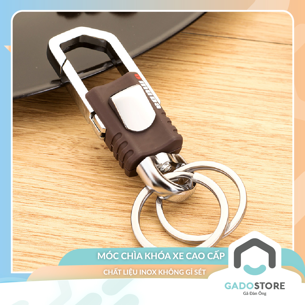 Móc chìa khóa xe OMUDA cao cấp có chốt bấm đeo đai quần K3713