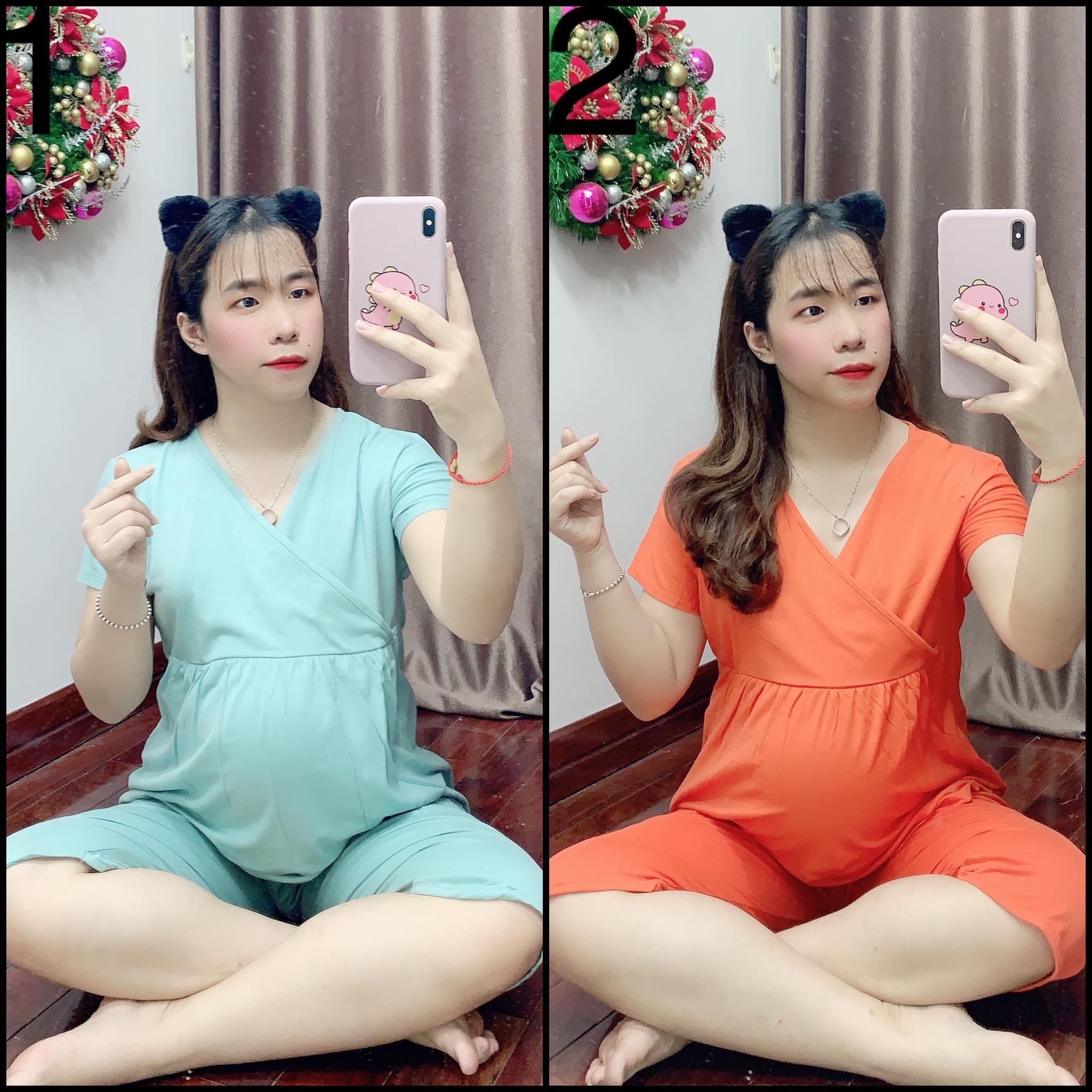 Quần áo bầu sau sinh cho con bú