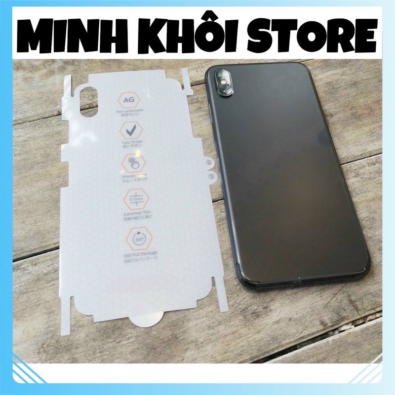 Miếng dán ppf chống vân tay mặt lưng full mã máy ip