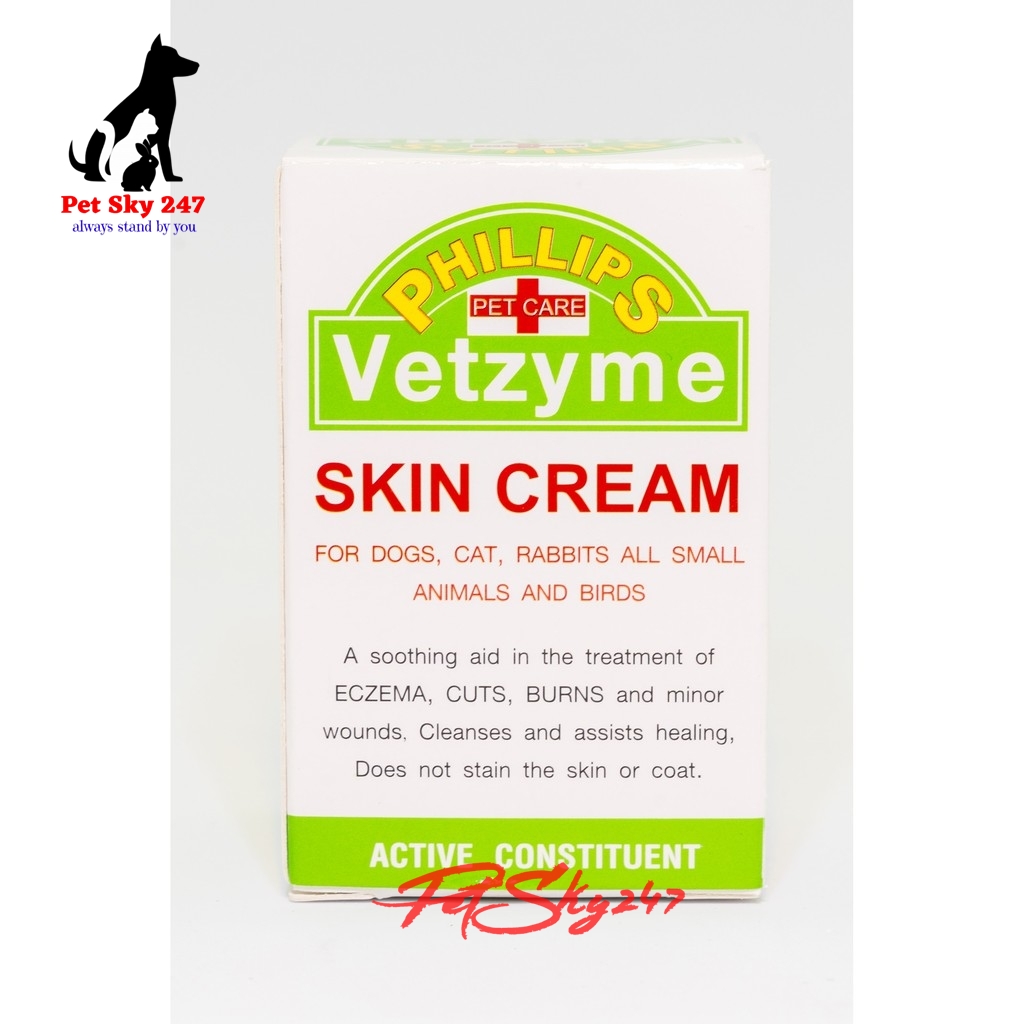 [HCM]Kem Mỡ Vetzyme Skin Cream Bôi Viêm Da Trên Chó Mèo (Xách Tay Thái Lan) Hộp 50G