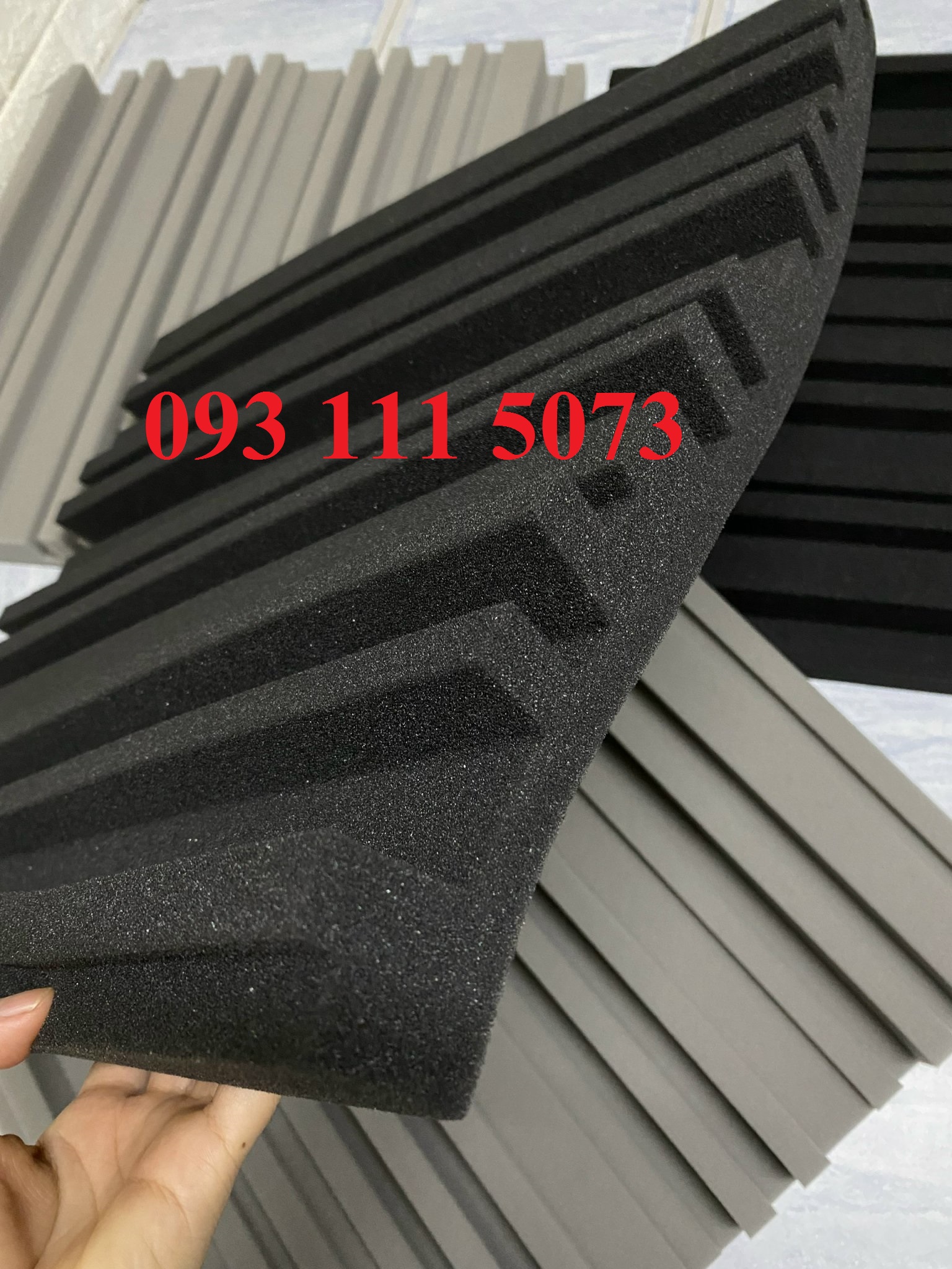 Mút xốp cách âm tiêu âm hình sóng kt 50x50cm