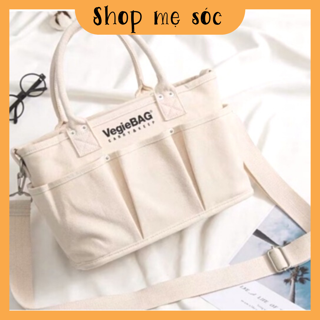 [Hoàn Tiền 6%] Túi Xách Balo Bỉm Sữa Size To 30*28*22cm Cho Mẹ Và Bé Vegiebag phong cách Hàn Quốc QCCC Mẹ Sóc Shop 1688
