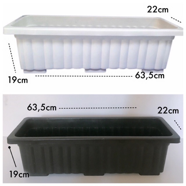 Chậu Trồng Rau, Trồng Cây, Trồng Hoa Ban Công (KT: 63.5cm x22cm x19cm) - NHIỀU MÀU