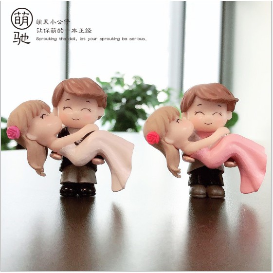 Tượng Đôi Tình Nhân trang trí bánh kem, phụ kiện bánh sinh nhật, đồ chơi