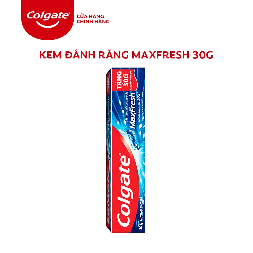 [HB Gift] Kem đánh răng Colgate MaxFresh bạc hà the mát 30g /tuýp