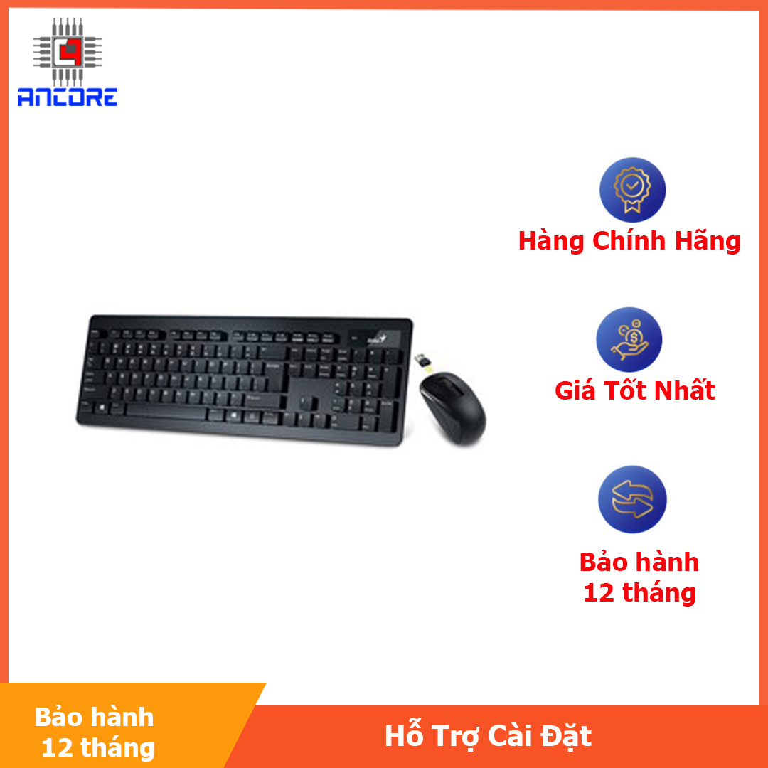 Bộ chuột và bàn phím không dây genius slimstar kb-8005 - 1026