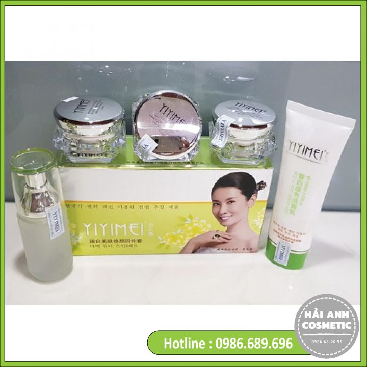Bộ mỹ phẩm nám trắng da 5in1, kem nám y mây