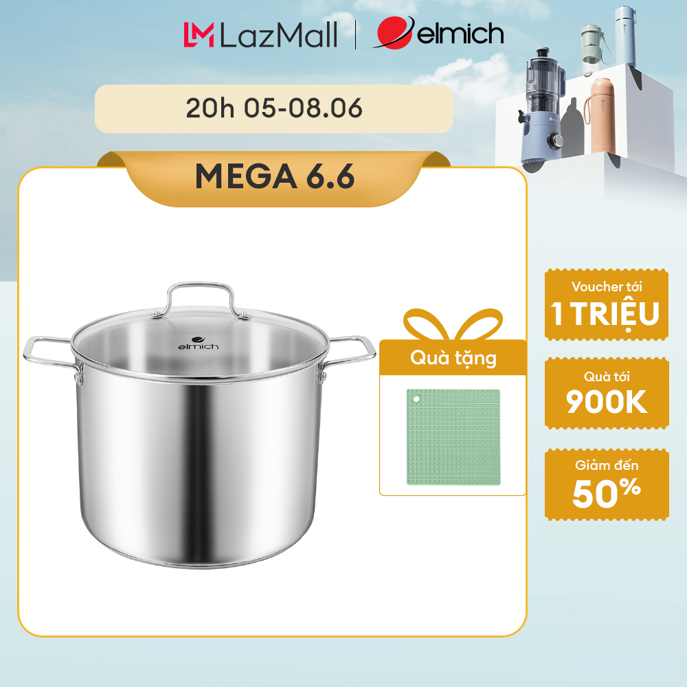 (MEGA 6.6)Nồi luộc gà inox 304 elmich EL- 2536IN