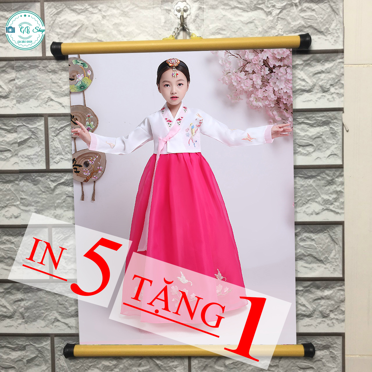 In ảnh treo tường theo yêu cầu size a3 ảnh ép plastic có sáo treo ảnh tặng móc dán tường