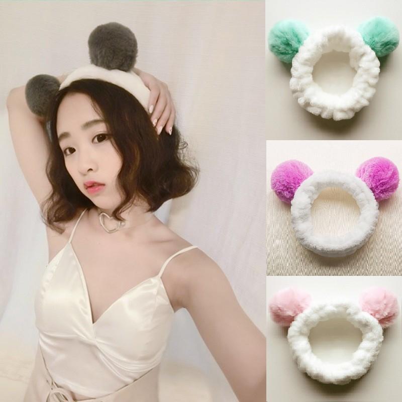 Băng đô tai gấu - vải nhung mềm mượt, siêu cute