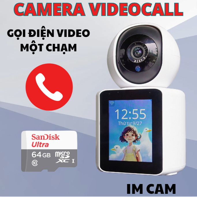 CAMERA WIFI IMCAM VIDEO CALL TIỆN DỤNG HỖ TRỢ HỒNG NGOẠI BAN ĐÊM BẢO HÀNH 1 NĂM