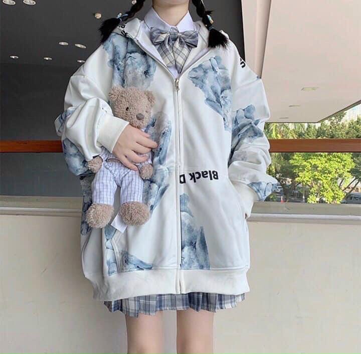 ÁO HOODIE NỈ BÔNG MỀM MẠI SIÊU ẤM SIÊU THOÁNG KHÍ HÌNH THÊU CỰC XINH TTT