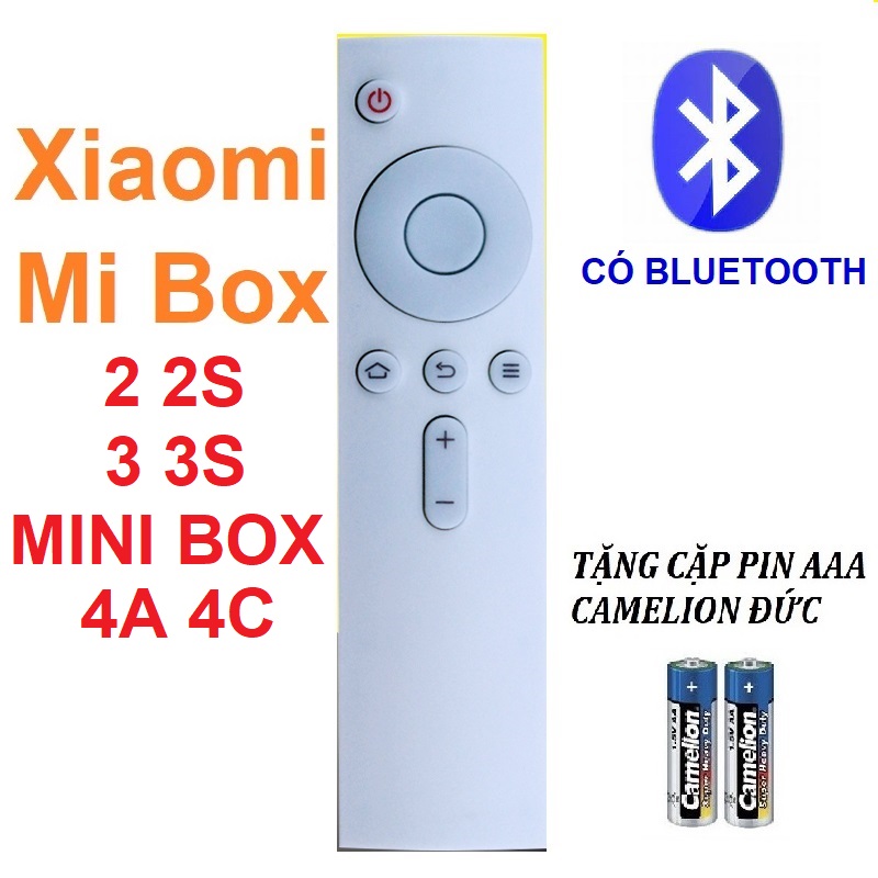[HCM]Remote điều khiển Xiaomi Mi box MINI trắng 3c 3s 4a 4c  (Kết nối bluetooth - Tặng pin)