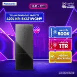 [Trả góp 0%] Tủ lạnh Panasonic Inverter Mặt Gương Ngăn đông mềm diệt khuẩn 420L NR-BX471WGM9 - Bảo Hành 2 Năm