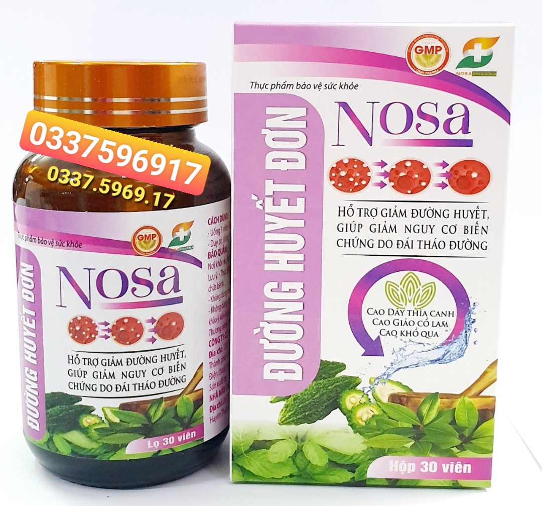 ĐƯỜNG HUYẾT ĐƠN NOSA - HỖ TRỢ GIẢM BIẾN CHỨNG CHO BỆNH NHÂN ĐÁI THÁO ĐƯỜNG