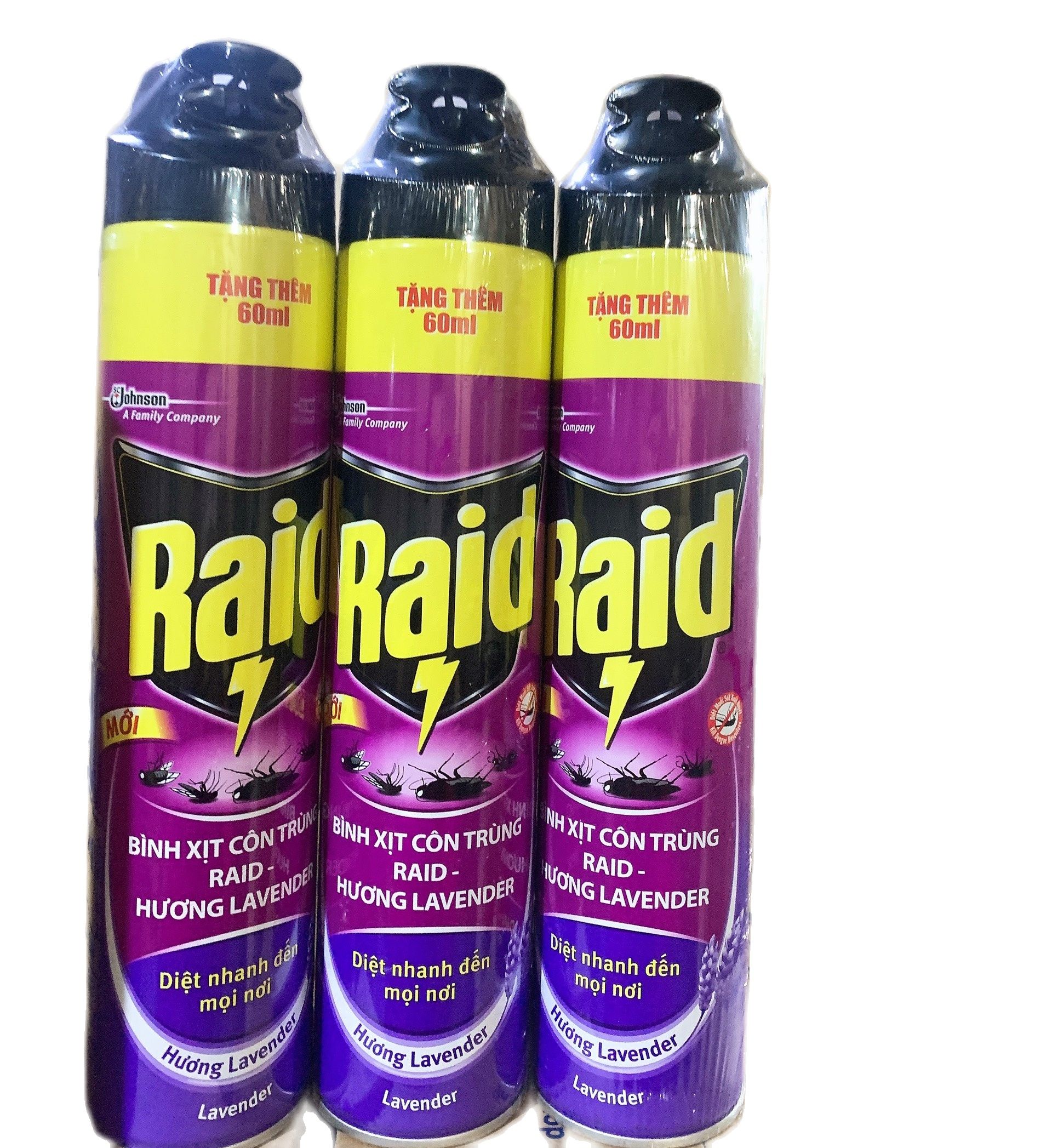 Bình xịt côn trùng Raid hương lavender 660ml
